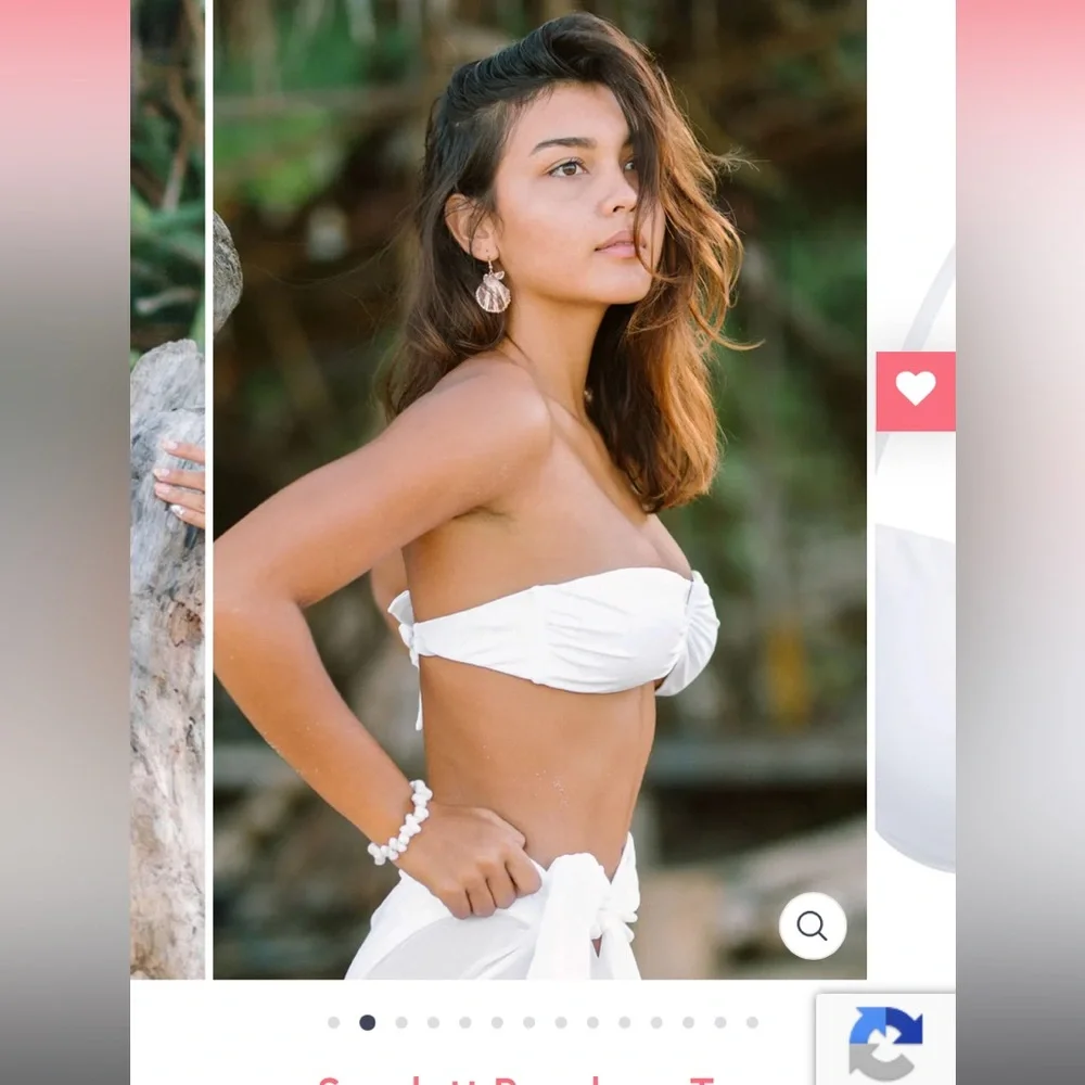 Infamous Swim Bandeau Top- white- small - Picture 5 of 6